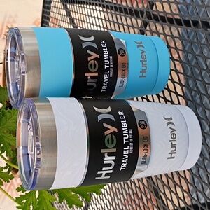 Hurley 1 Insulated Tumbler with Slide-Lock Lid 20oz White or Blue